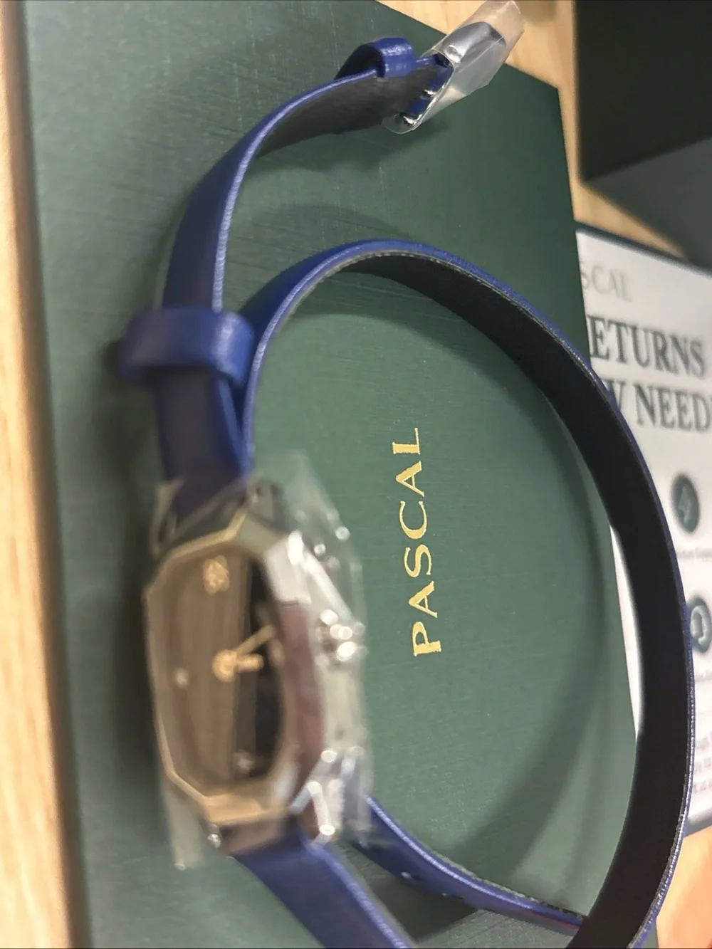 Blue Double-Wrap Strap Smartwatch